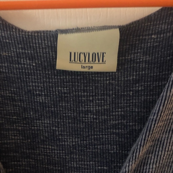 Lulus Bungalow Washed Blue Ribbed Tie-Front Dress - Picture 6 of 7